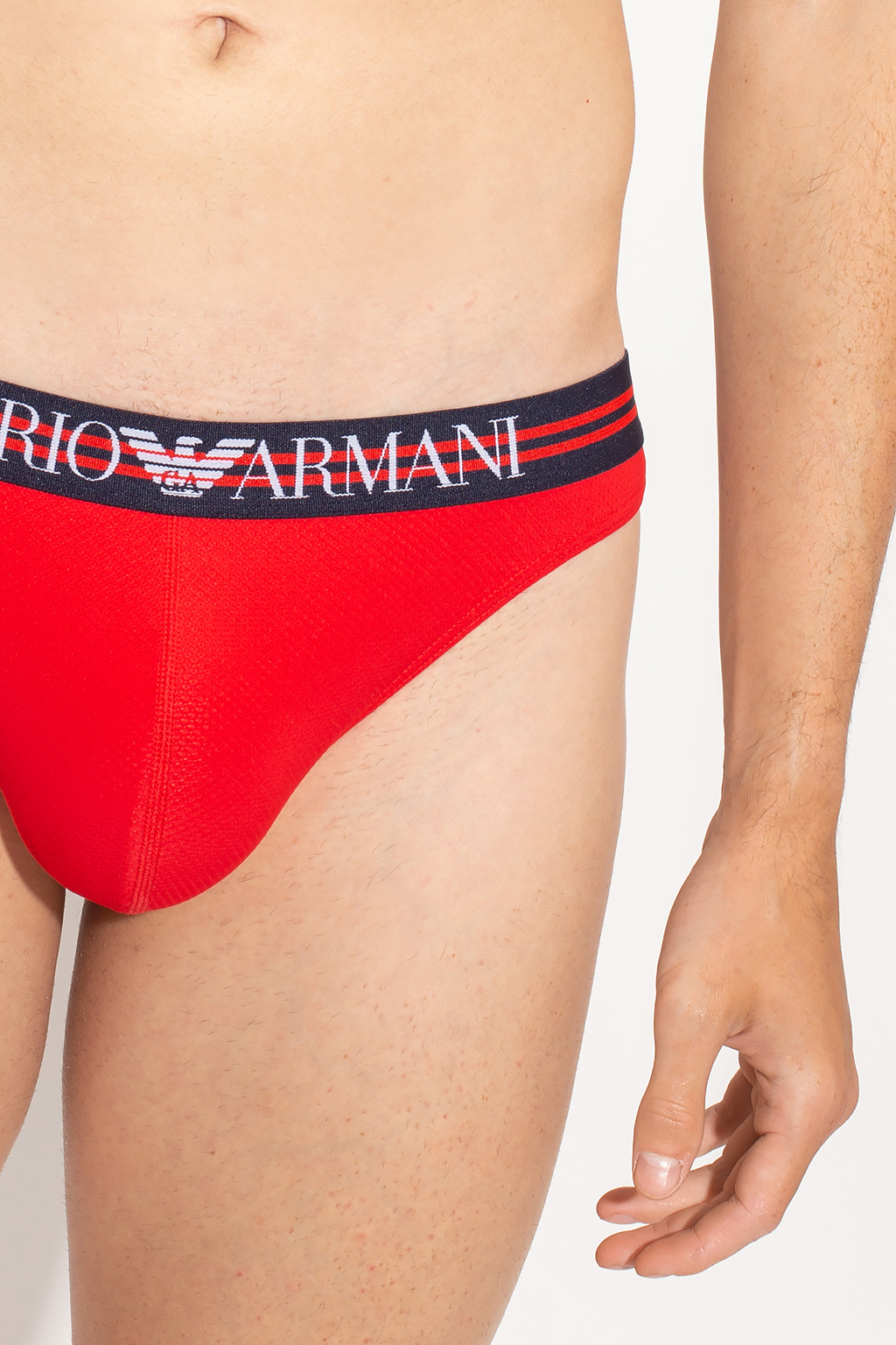 Thong with logo Emporio Armani SchaferandweinerShops Netherlands Giorgio Armani Tapered